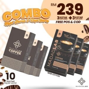 COMBO 6 BOX - 3 KOPI MADAD VERSI ASAL + 3 KOPI MADAD SPECIAL EDITION